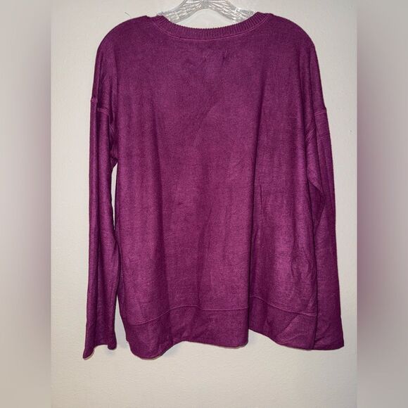 Lucky Brand Rich Purple Crew Neck Sweater Medium NWT #714 - Picture 5 of 6